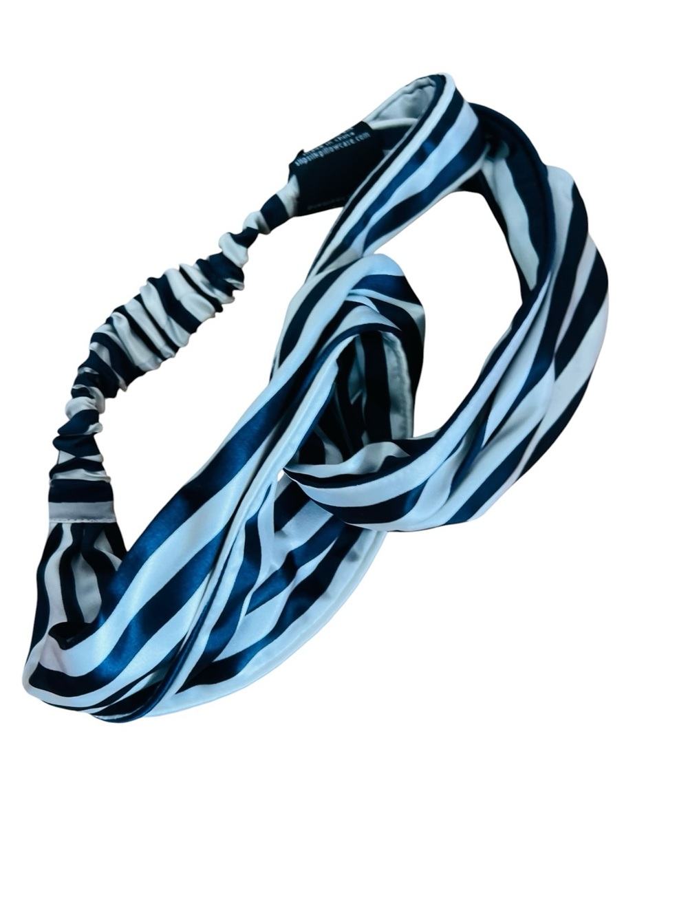 Slip | Striped Navy and White Twist Headband - Women Accessories